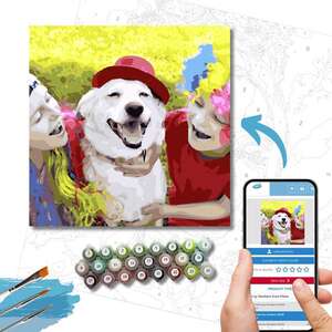 Pintura por números 50x50-MARCO DIY  -  Piezas
