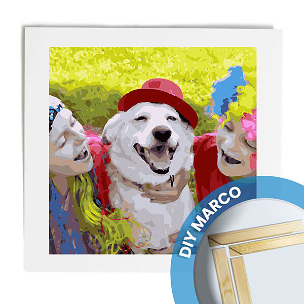 Pintura por números 50x50-MARCO DIY 