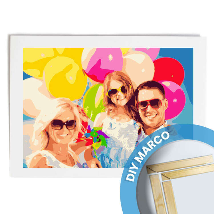 Pintura por números 70x50-MARCO DIY